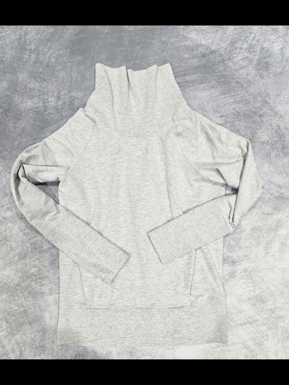 lululemon athletica Light Gray Heather Funnel Neck Pullover